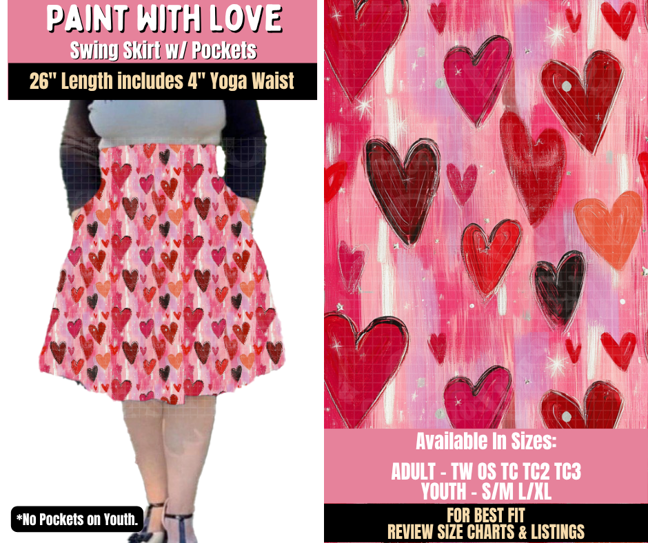 Preorder! Closes 10/15. ETA Jan. Paint with Love Swing Skirt