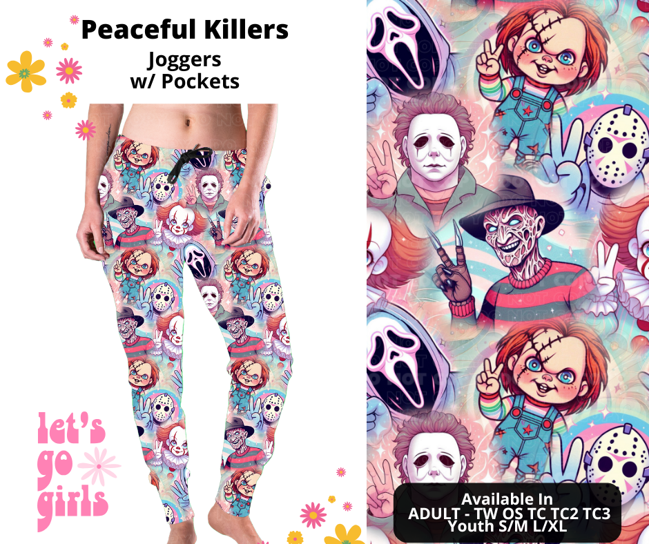 Preorder! Closes 12/16. ETA Feb. Peaceful Killers Joggers