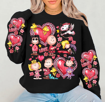 CB LOVE- CREWNECK SWEATSHIRT W/ SLEEVE PRINT
