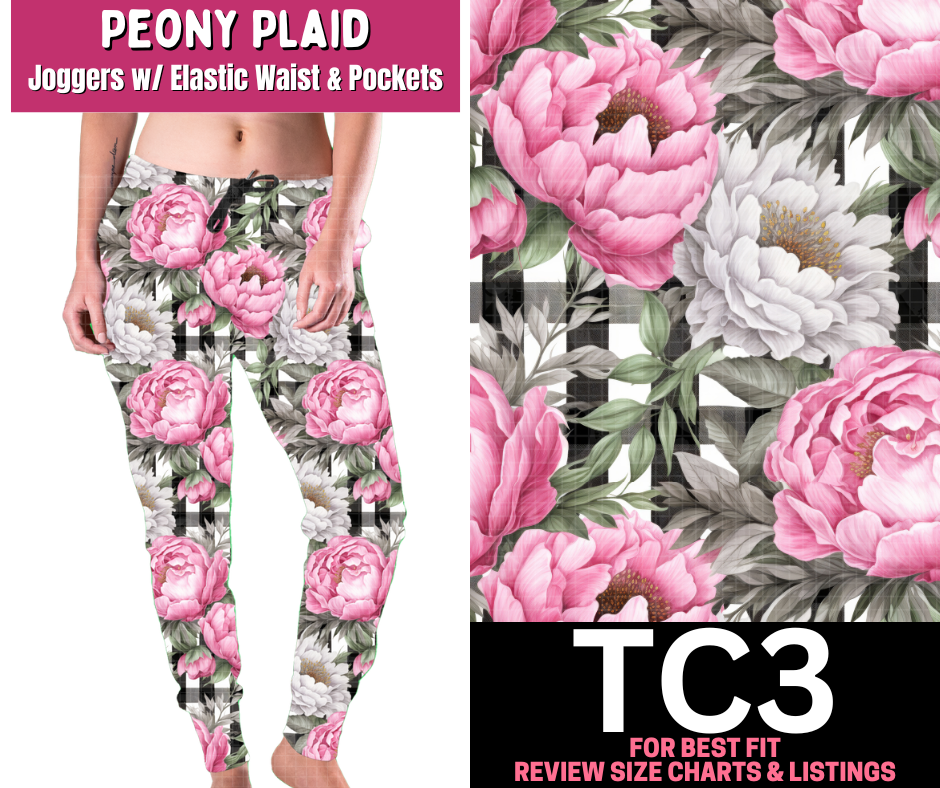 Peony Plaid Joggers