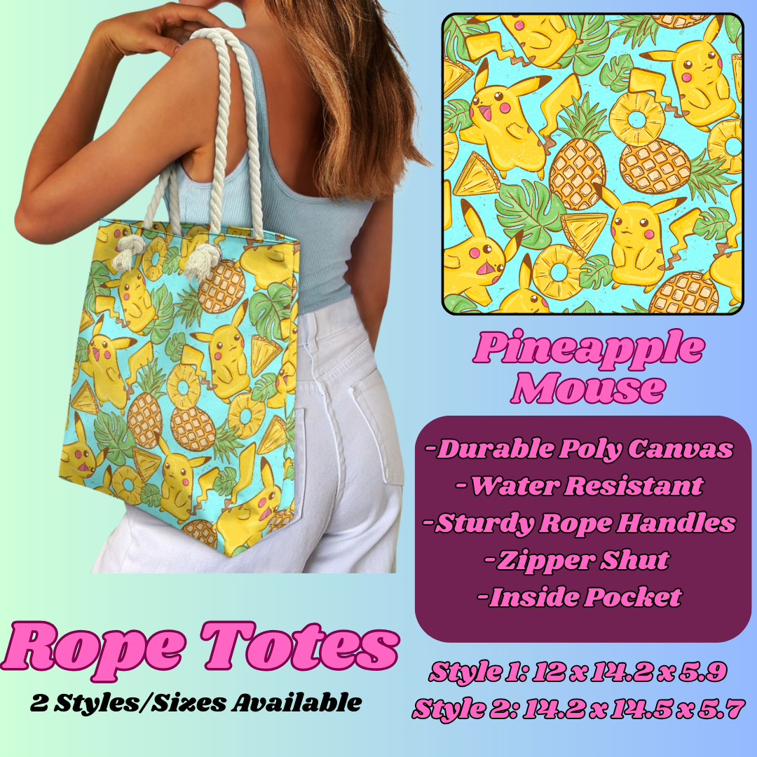 PINEAPPLE MOUSE-ROPE TOTE PREORDER CLOSING 5/6