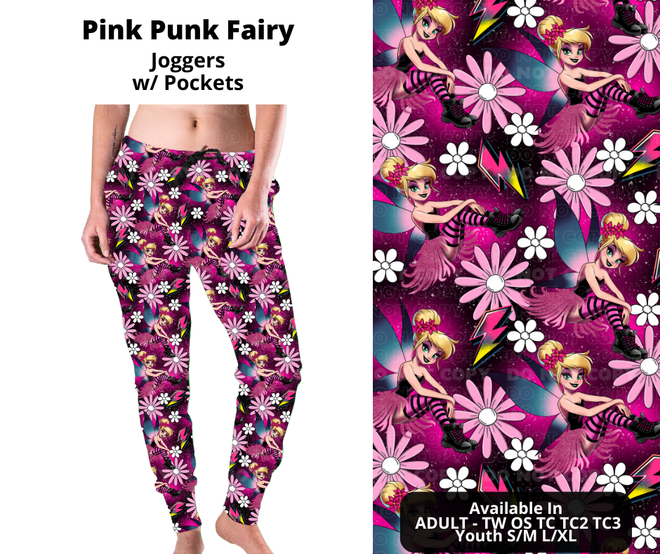 Preorder! Closes 11/21. ETA Jan. Pink Punk Fairy Joggers