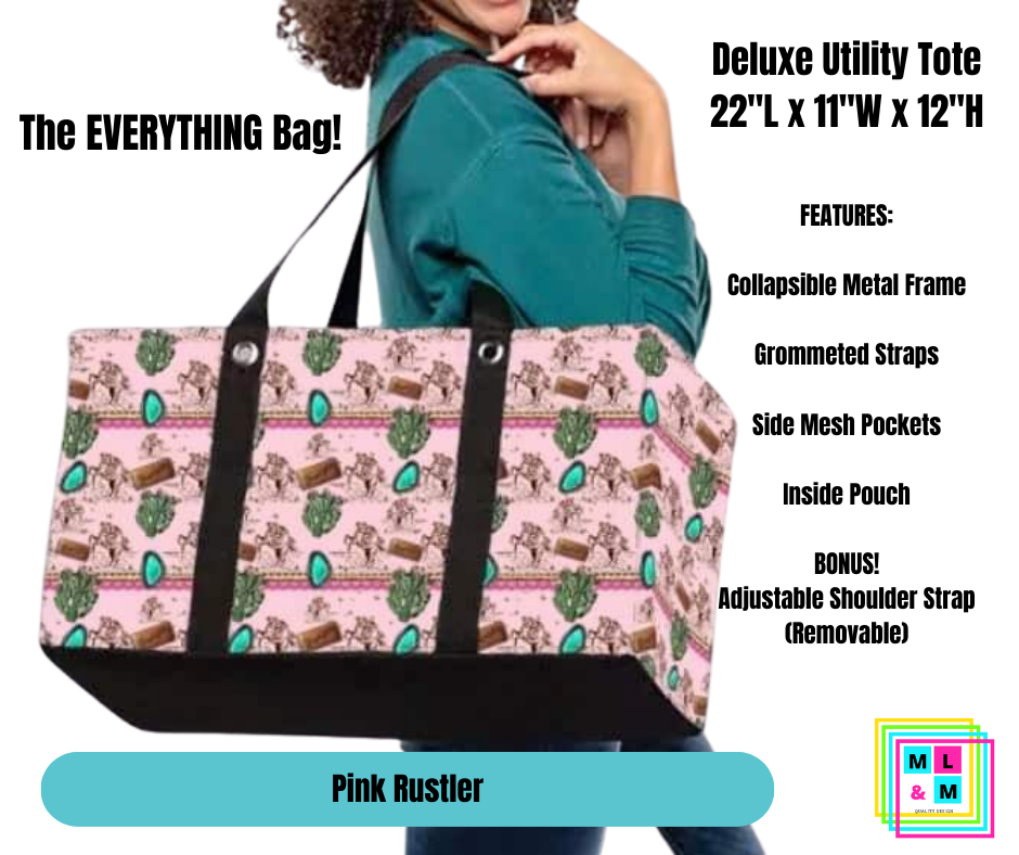 Pink Rustler Collapsible Tote