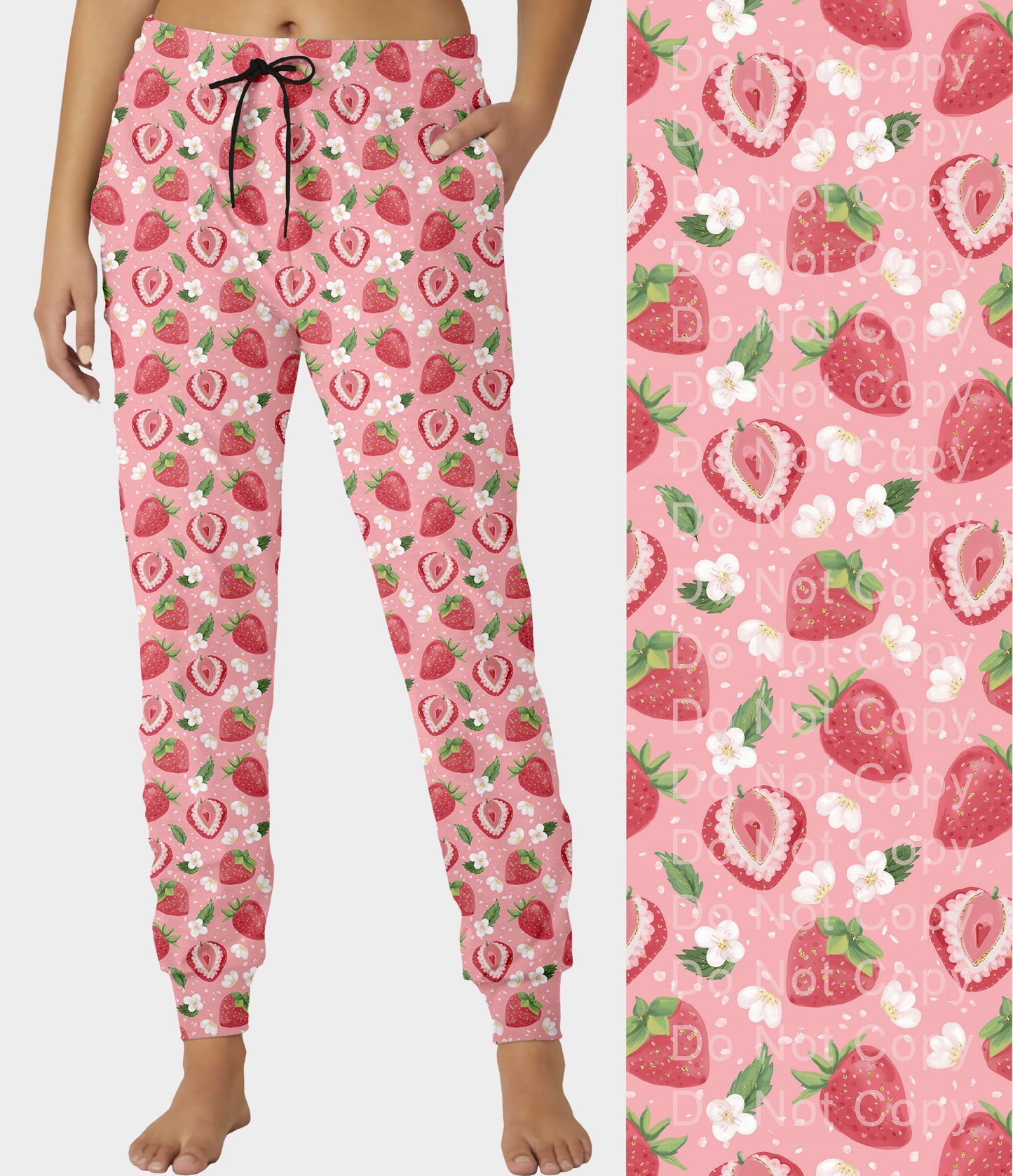 RTS - Pink Strawberry Joggers