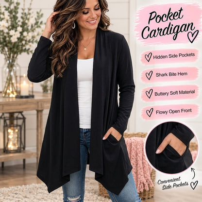 B303 - Preorder Golden Red Poinsettias Cardigan w/ Pockets (Closes 7/26. ETA: early Oct.)