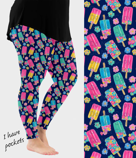 RTS - Popsicle Delight Leggings with Pockets