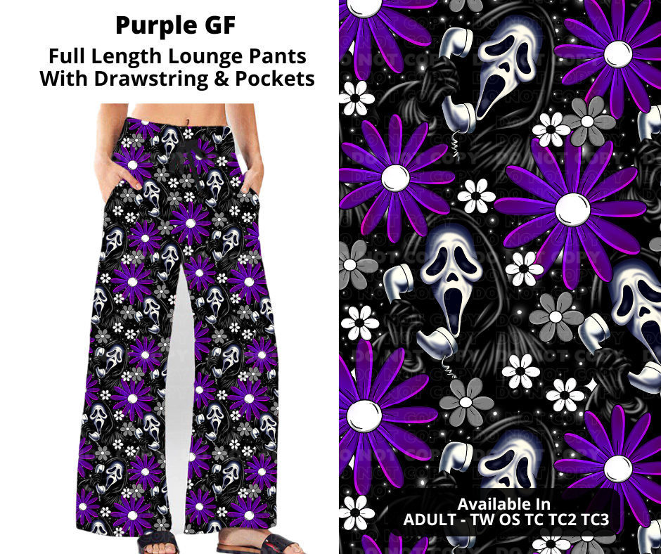 Preorder! Closes 11/21. ETA Jan. Purple GF Full Length Lounge Pants