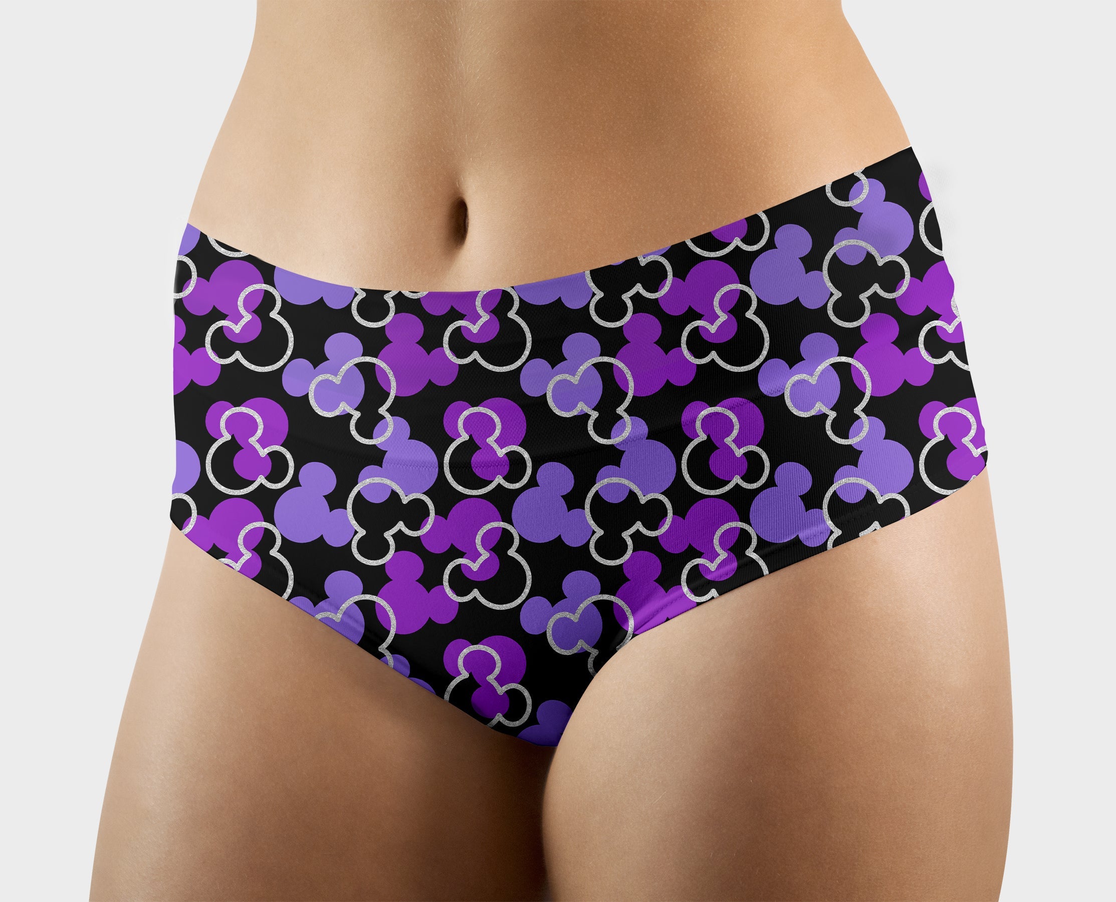 RTS - Purple Ears Hipster/High Waist Panties