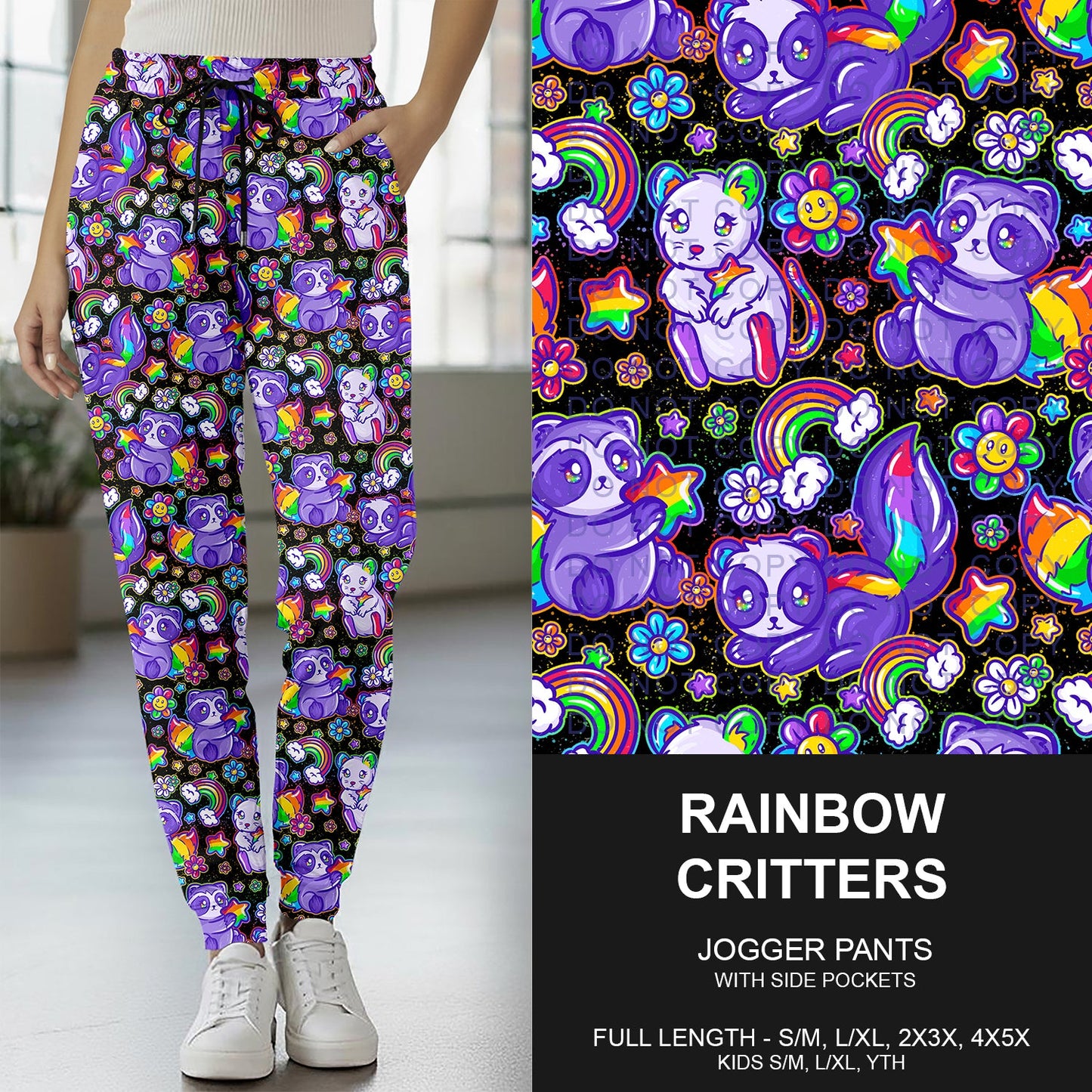 B267 - Preorder Rainbow Critters Joggers (Closes 12/21. ETA late Feb.)