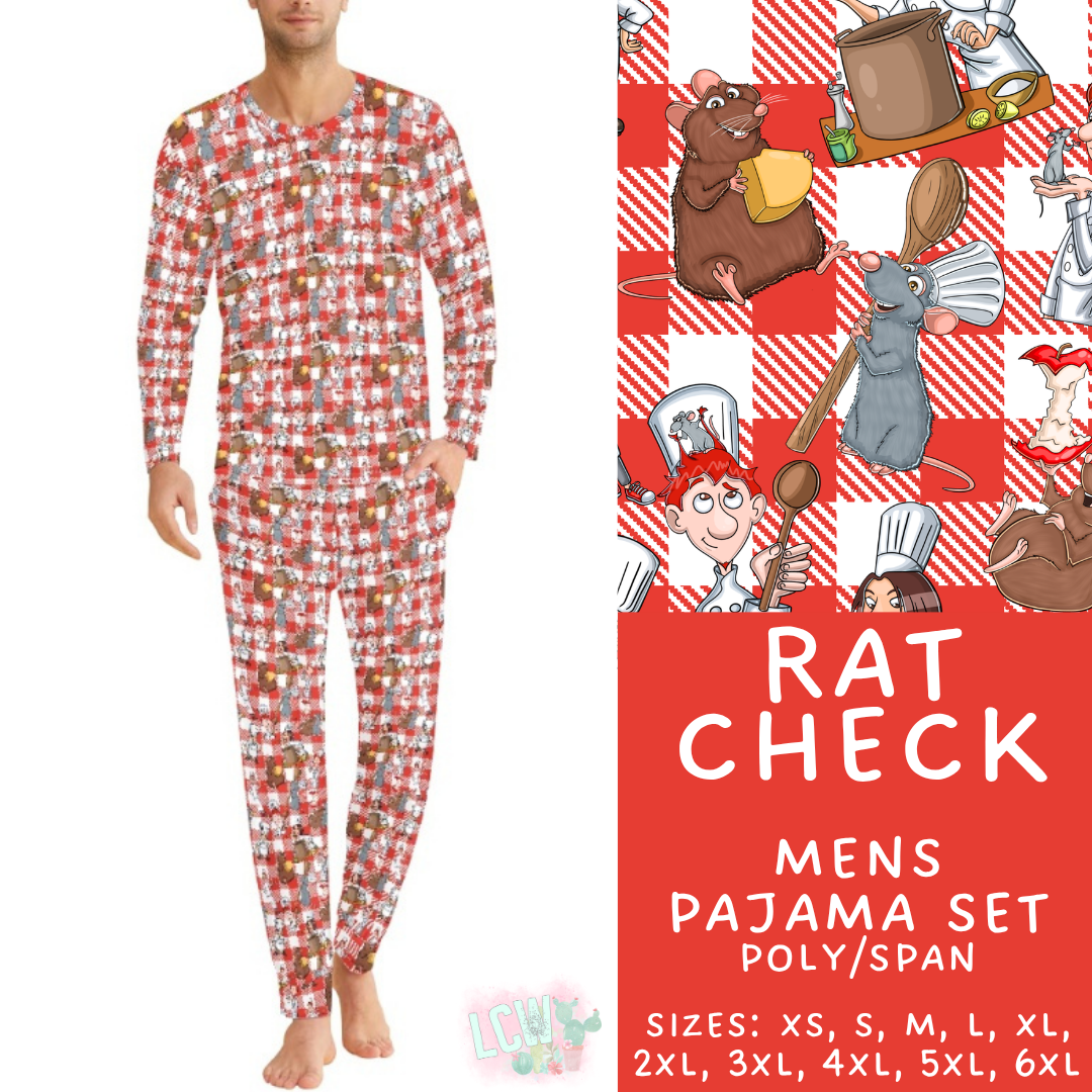 Batch #587 - Family Pajamas 2 - Closes 9/18 - ETA mid Nov - Rat Check Men's Pajama Set