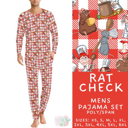 Batch #587 - Family Pajamas 2 - Closes 9/18 - ETA mid Nov - Rat Check Men's Pajama Set