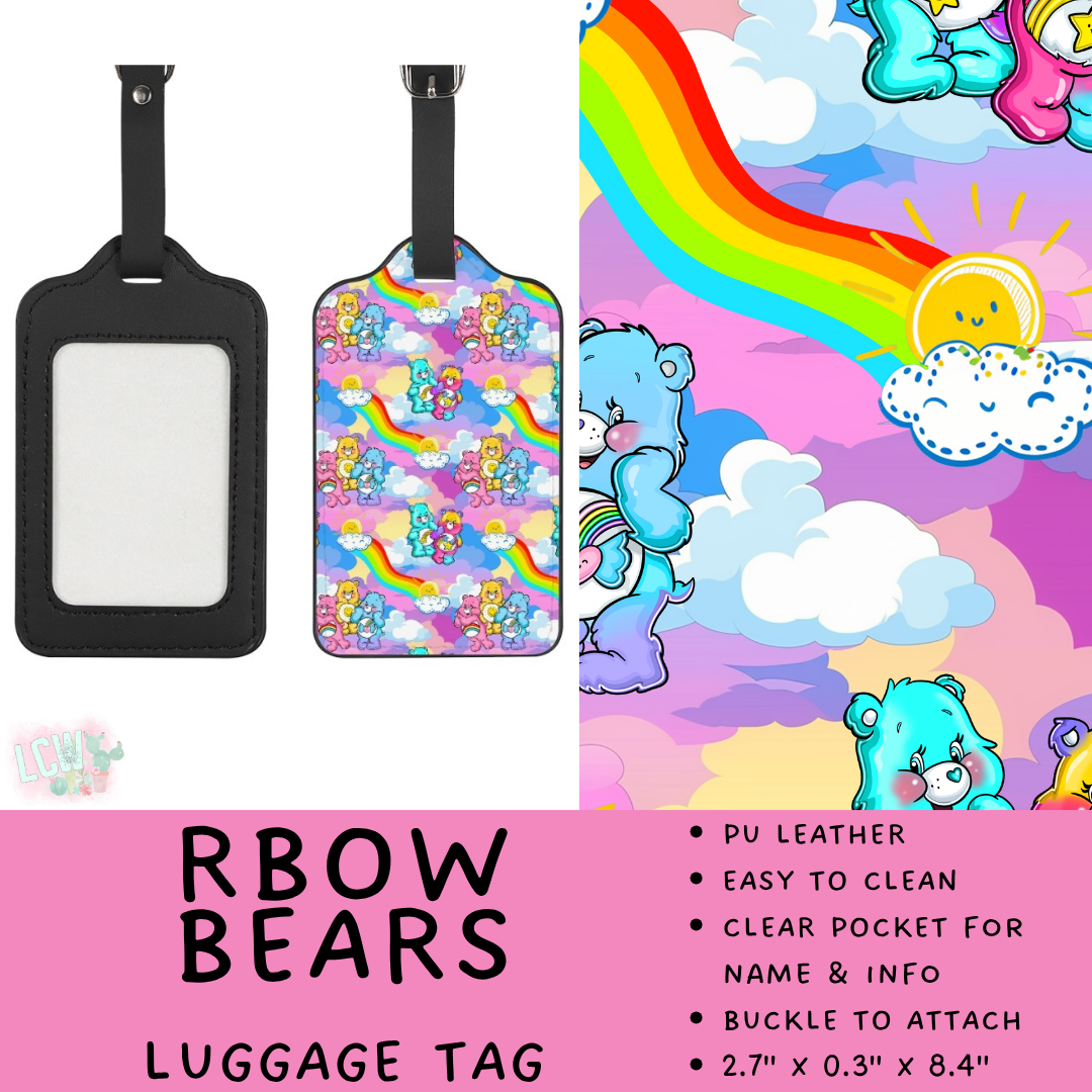 Batch #609 - Travel Collection 2 - Closes 11/6 - ETA early Jan - RBow Bears Luggage Tag