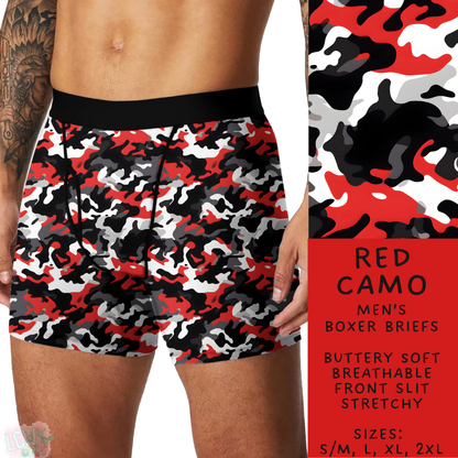 Batch #612 - Valentine's Matching Underwear - Closes 11/11 - ETA mid Jan - Red Camo Men's Boxer Briefs