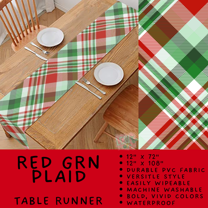 Batch #588 - Table Runners - Closes 9/21 - ETA early/mid Nov - Red Grn Plaid Table Runner