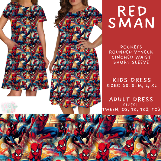 Batch #589 - August Request Run - Closes 9/23 - ETA mid/late Nov - Red SMan Adult & Kids Dresses