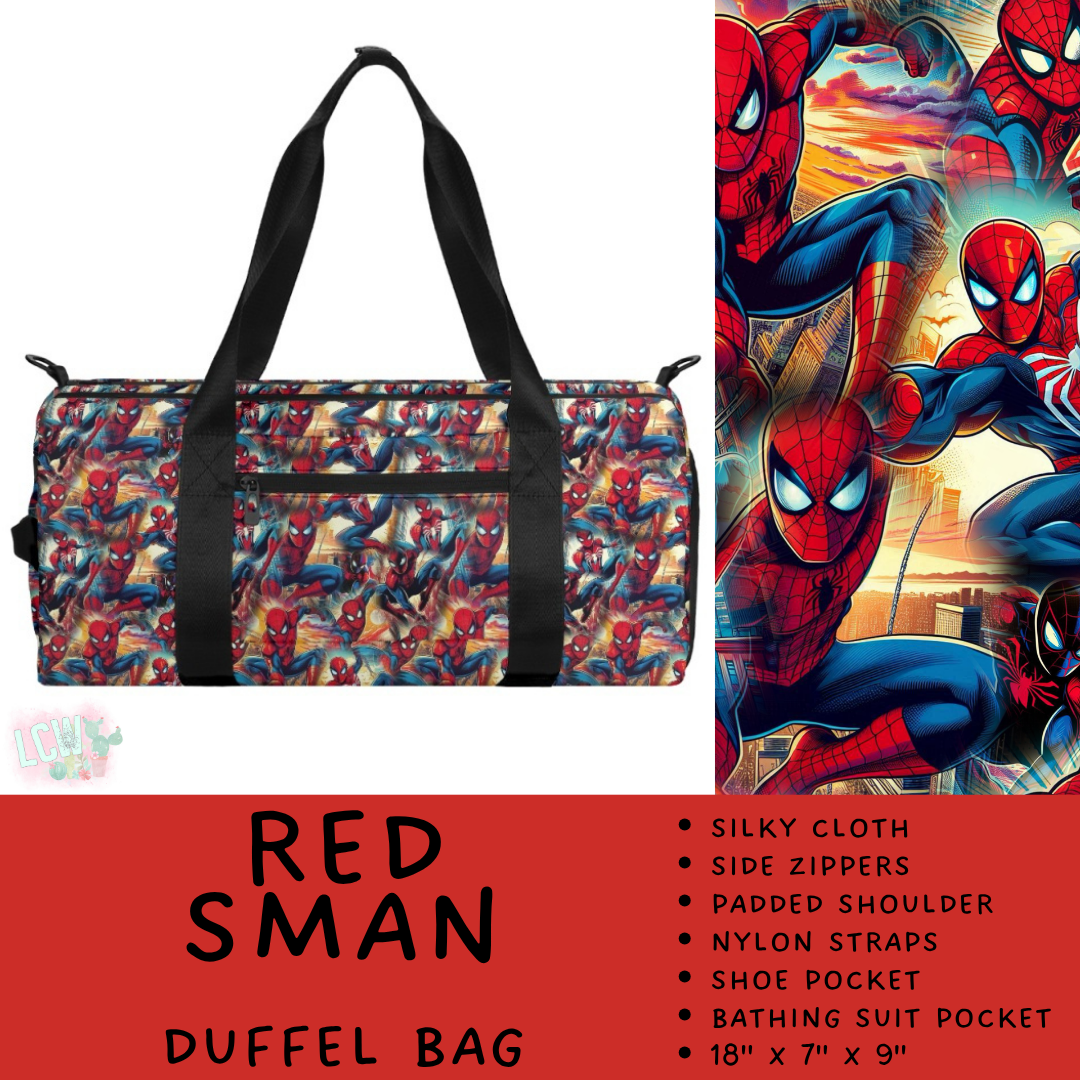 Batch #609 - Travel Collection 2 - Closes 11/6 - ETA early Jan - Red SMan Duffel Bag