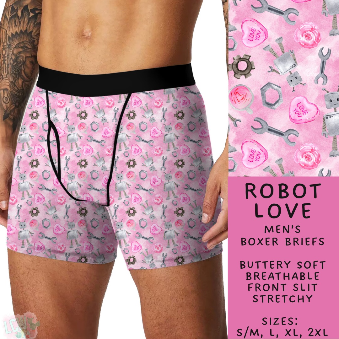 Batch #612 - Valentine's Matching Underwear - Closes 11/11 - ETA mid Jan - Robot Love Men's Boxer Briefs