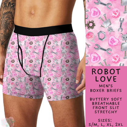 Batch #612 - Valentine's Matching Underwear - Closes 11/11 - ETA mid Jan - Robot Love Men's Boxer Briefs