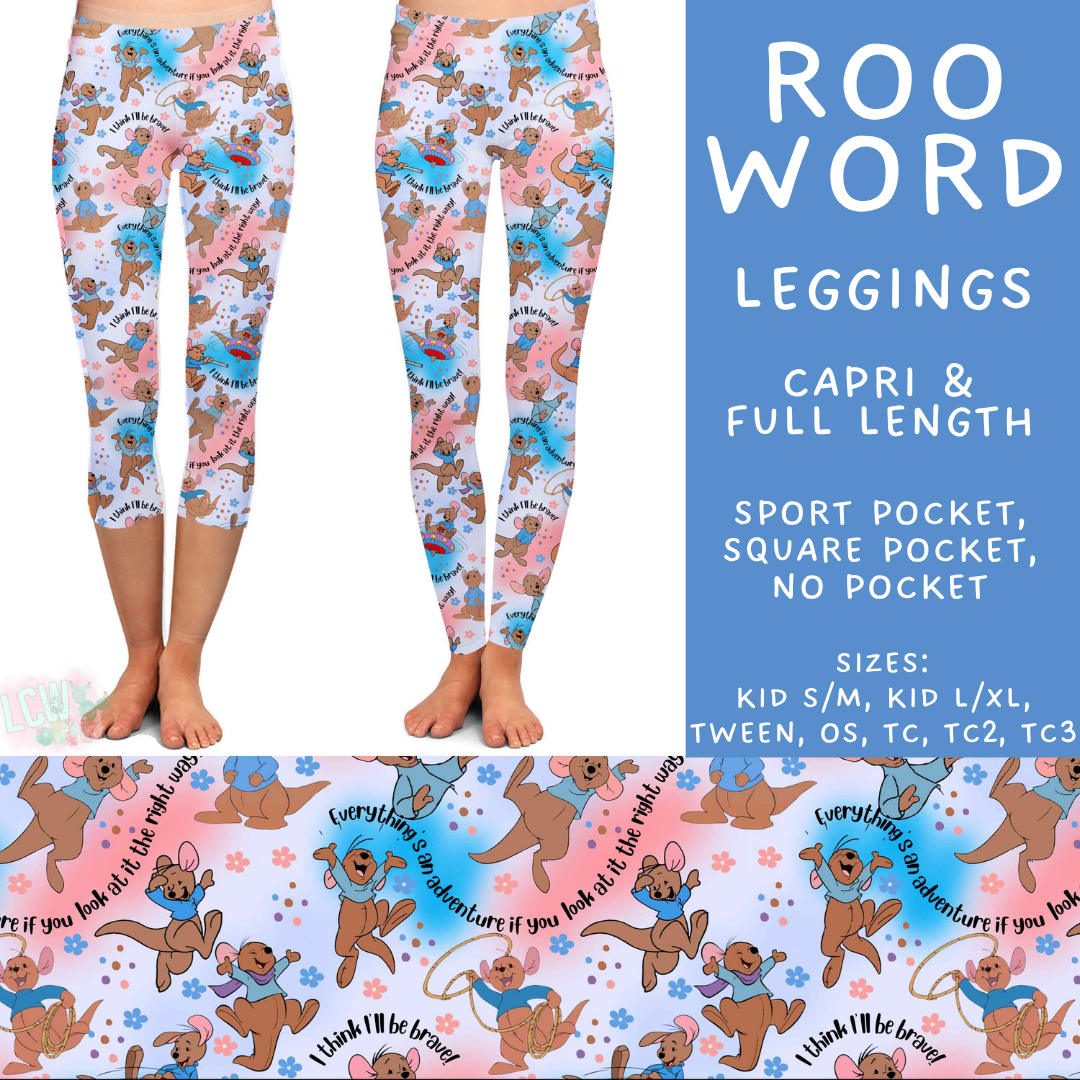 Batch #608 - Magic in Words - Closes 11/4 - ETA early Jan - Roo Word Full and Capri Length Leggings