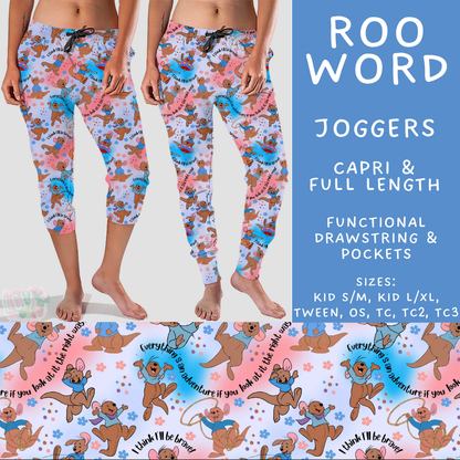 Batch #608 - Magic in Words - Closes 11/4 - ETA early Jan - Roo Word Full and Capri Length Joggers
