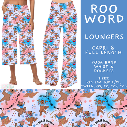Batch #608 - Magic in Words - Closes 11/4 - ETA early Jan - Roo Word Capri and Full Length Loungers