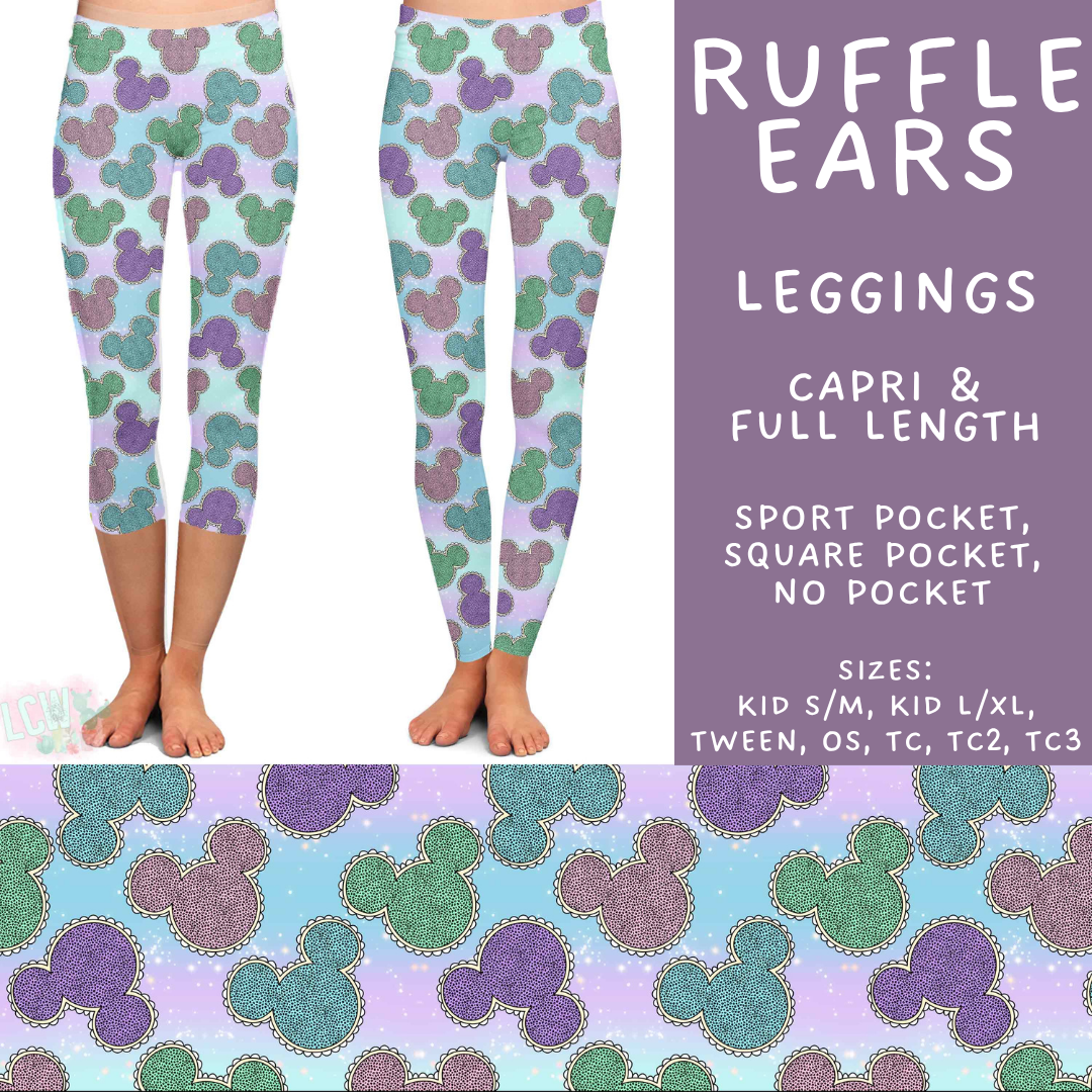 Batch #594 - Magical Faves 25 - Closes 10/5 - ETA early Dec - Ruffle Ears Full and Capri Length Leggings