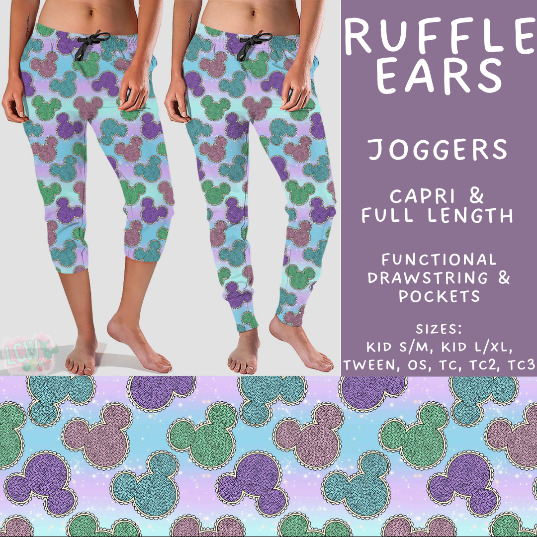 Batch #594 - Magical Faves 25 - Closes 10/5 - ETA early Dec - Ruffle Ears Full and Capri Length Joggers