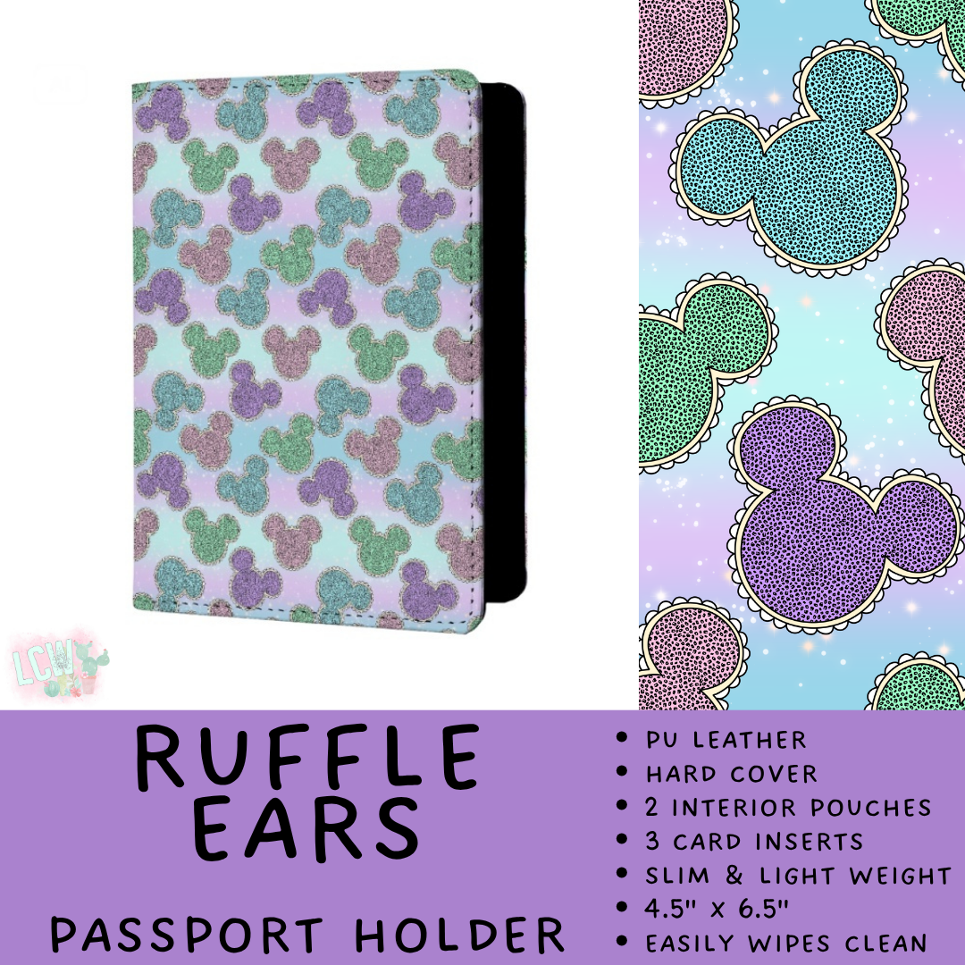Batch #609 - Travel Collection 2 - Closes 11/6 - ETA early Jan - Ruffle Ears Passport Holder