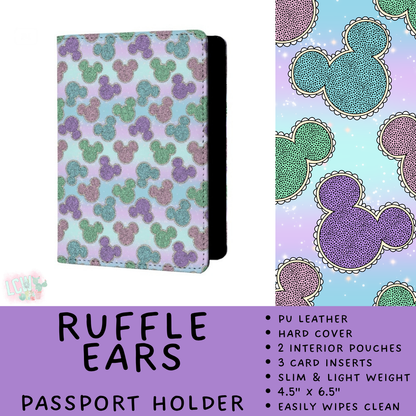 Batch #609 - Travel Collection 2 - Closes 11/6 - ETA early Jan - Ruffle Ears Passport Holder
