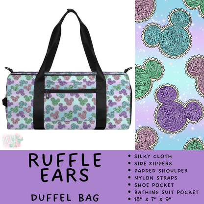 Batch #609 - Travel Collection 2 - Closes 11/6 - ETA early Jan - Ruffle Ears Duffel Bag