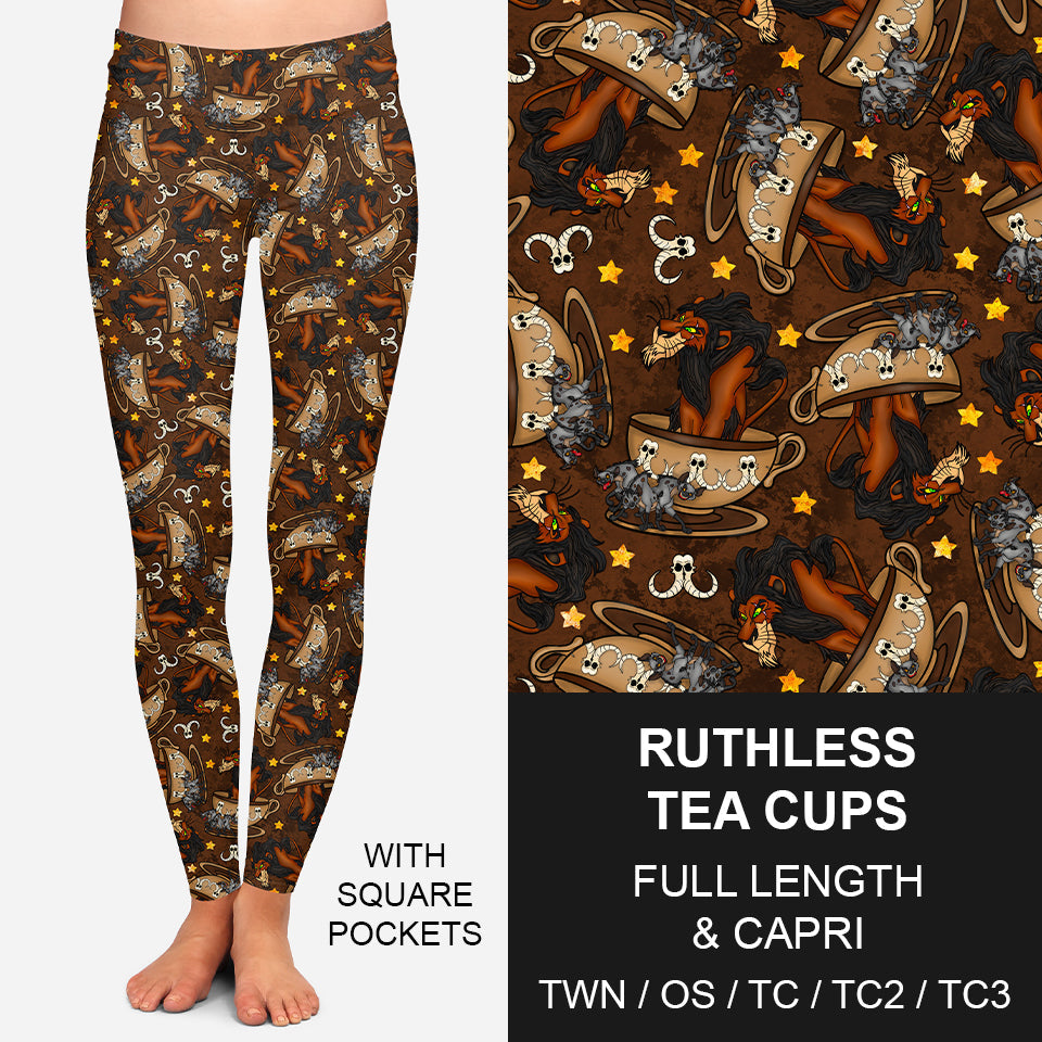 RTS - Ruthless Tea Cups Leggings w/ Pockets