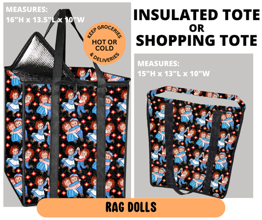 Preorder! Closes 6/29. ETA Sept. Rag Dolls Shopping & Insulated Tote
