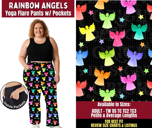Preorder! Closes 8/24. ETA Nov. Rainbow Angels Yoga Flare Pants