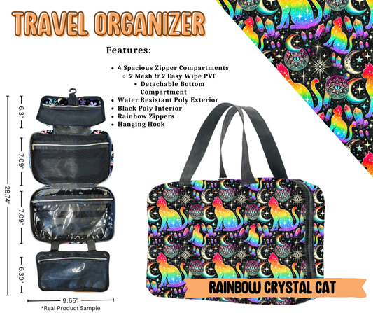 Rainbow Crystal Cat Travel Organizer