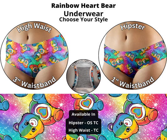 Rainbow Heart Bear Underwear