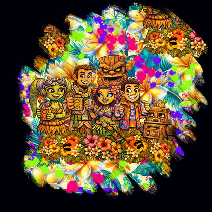 Luau Rebels 1 Beach Towel 31"x71"