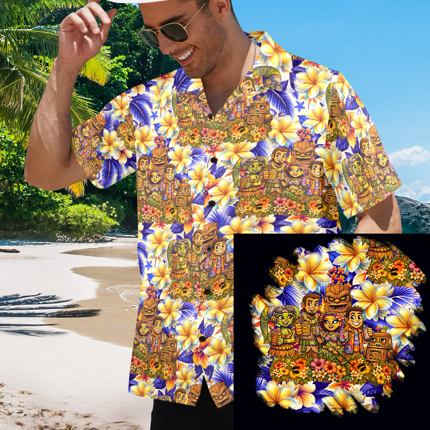 Luau Rebels Hawaiian Shirt (Design 2)