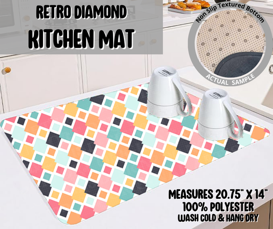 Retro Diamond Kitchen Mat