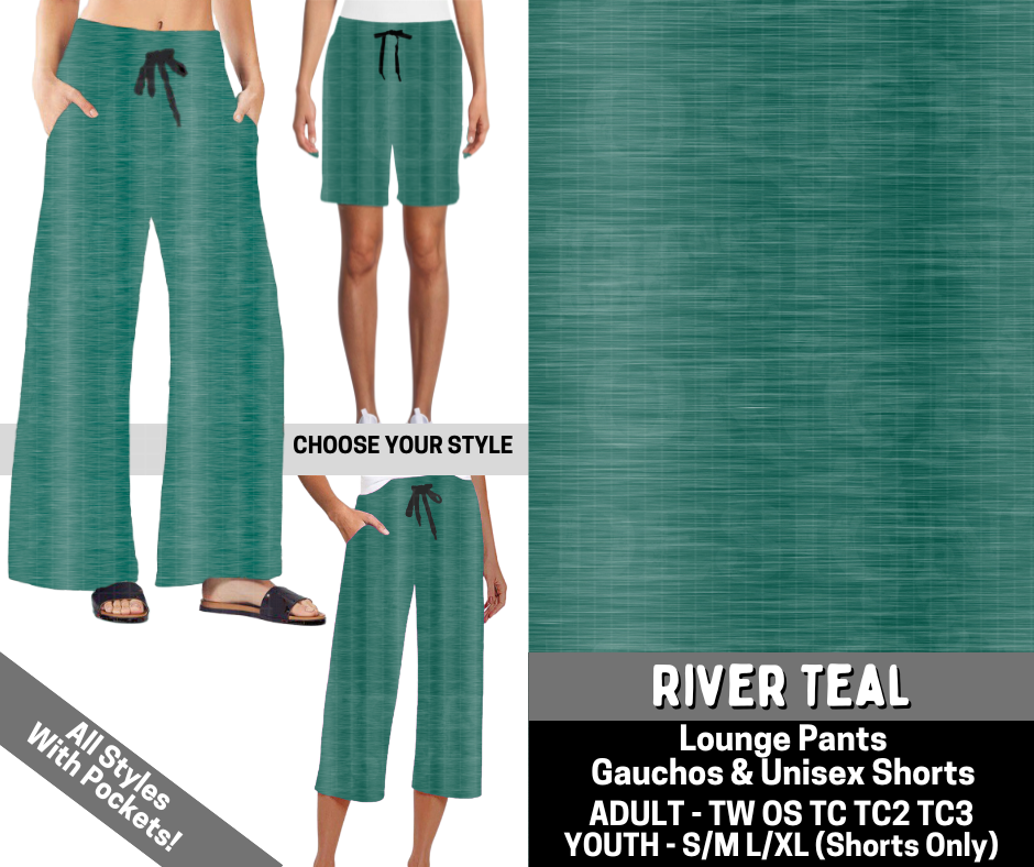 Preorder! Closes 6/15. ETA Sept. River Teal Combo Lounge Lengths