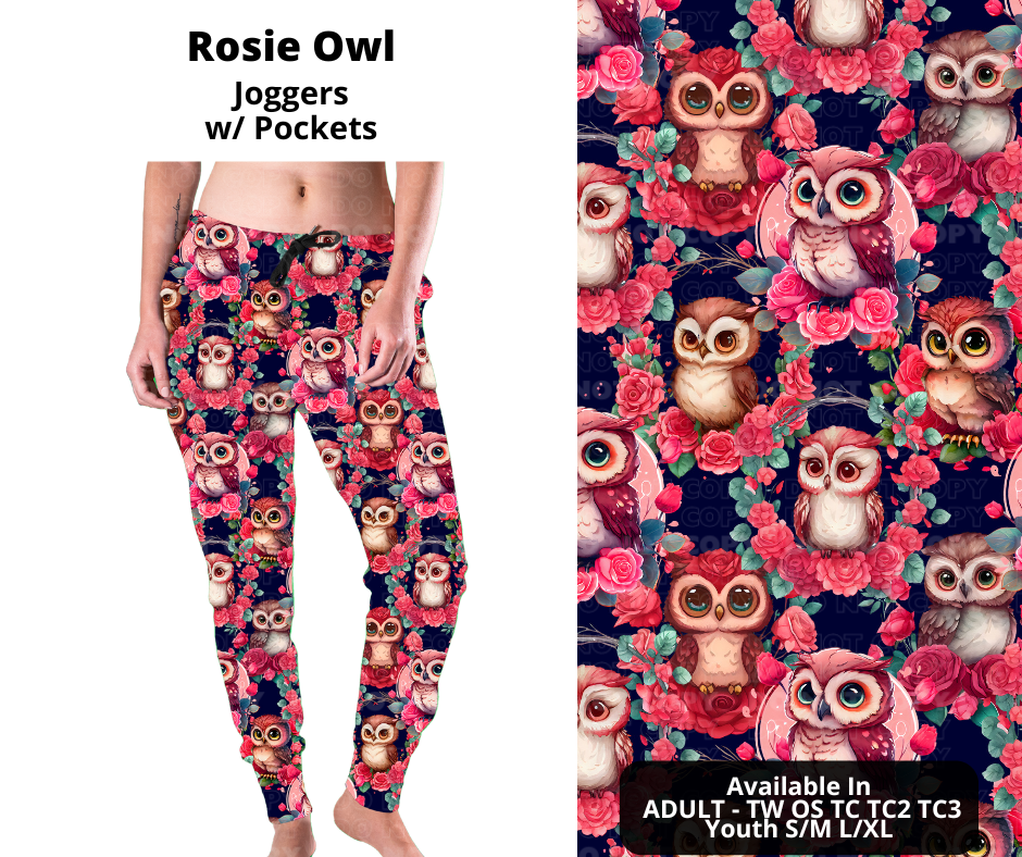 Preorder! Closes 11/28. ETA Feb. Rosie Owl Joggers