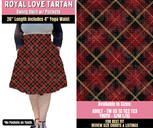 Preorder! Closes 10/15. ETA Jan. Royal Love Tartan Swing Skirt