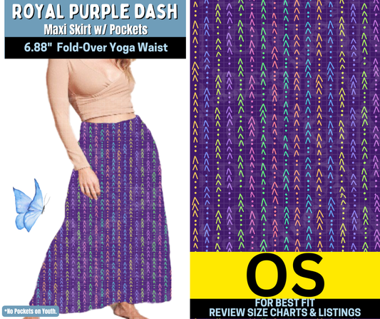 Royal Purple Dash Maxi Skirt