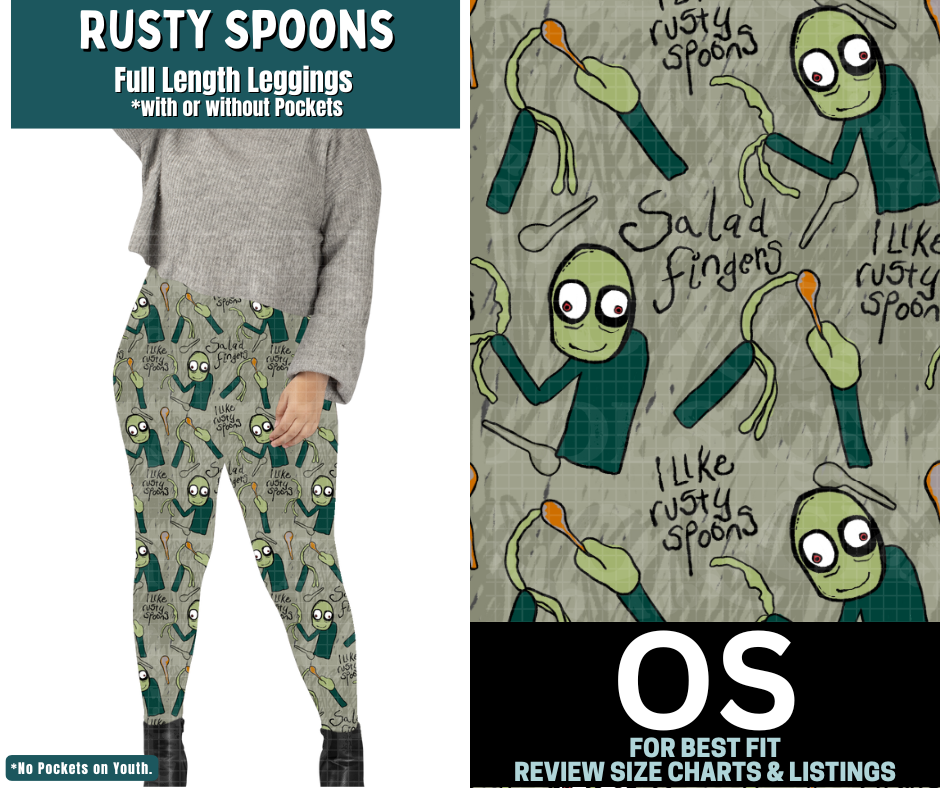 Rusty Spoons Full Length Leggings w/ Pockets