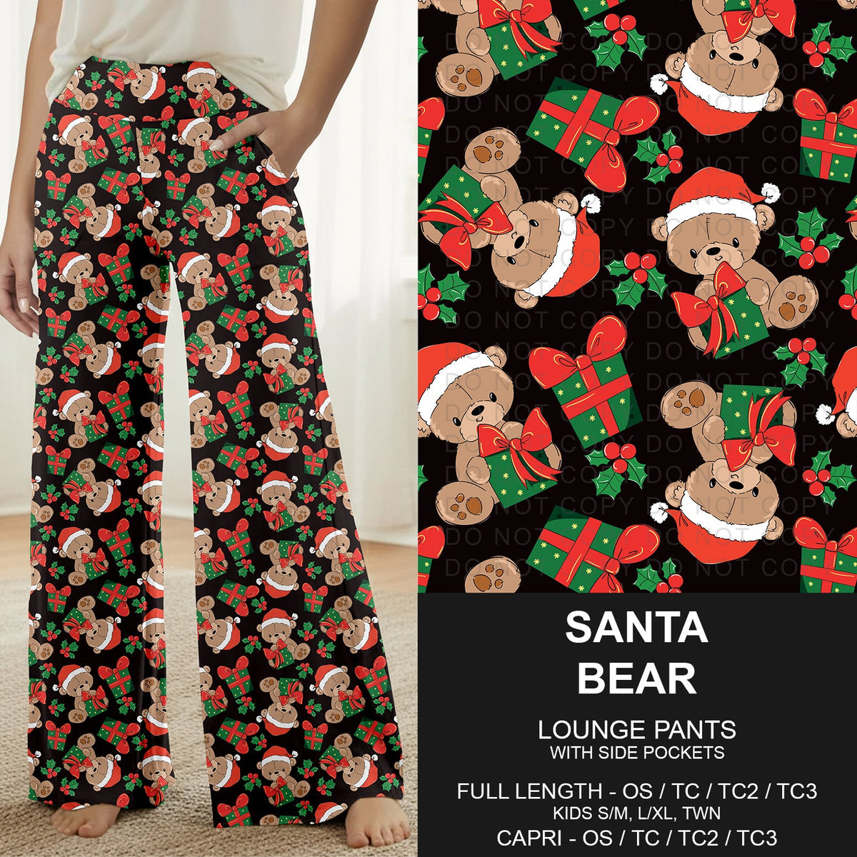 B315 - Preorder Santa Bear Lounge Pants (Closes 10/04. ETA: early Dec.)