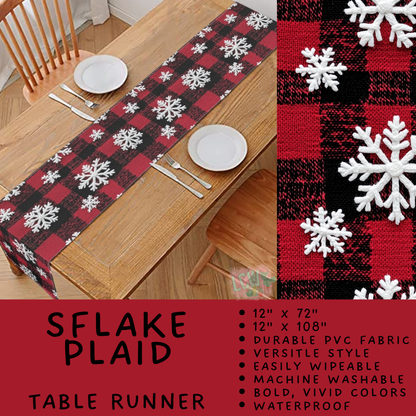 Batch #588 - Table Runners - Closes 9/21 - ETA early/mid Nov - SFlake Plaid Table Runner