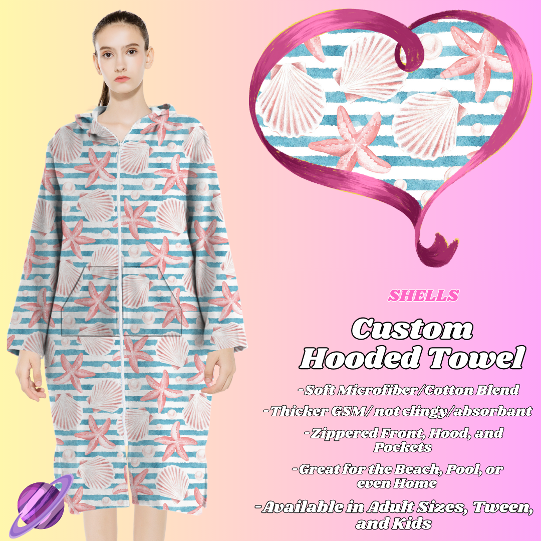 SHELLS- HOODED TOWEL- PREORDER CLOSING 4/27