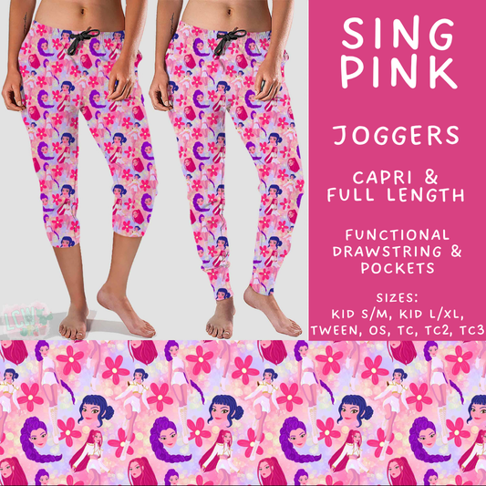Batch #601 - Cool Characters 19 - Closes 10/21 - ETA mid Dec - Sing Pink Full and Capri Length Joggers