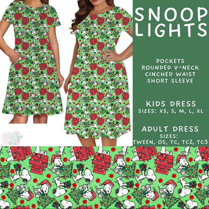 Batch #598 - Magical Character Christmas 2 - Closes 10/14 - ETA early Dec - Snoop Lights Adult & Kids Dresses