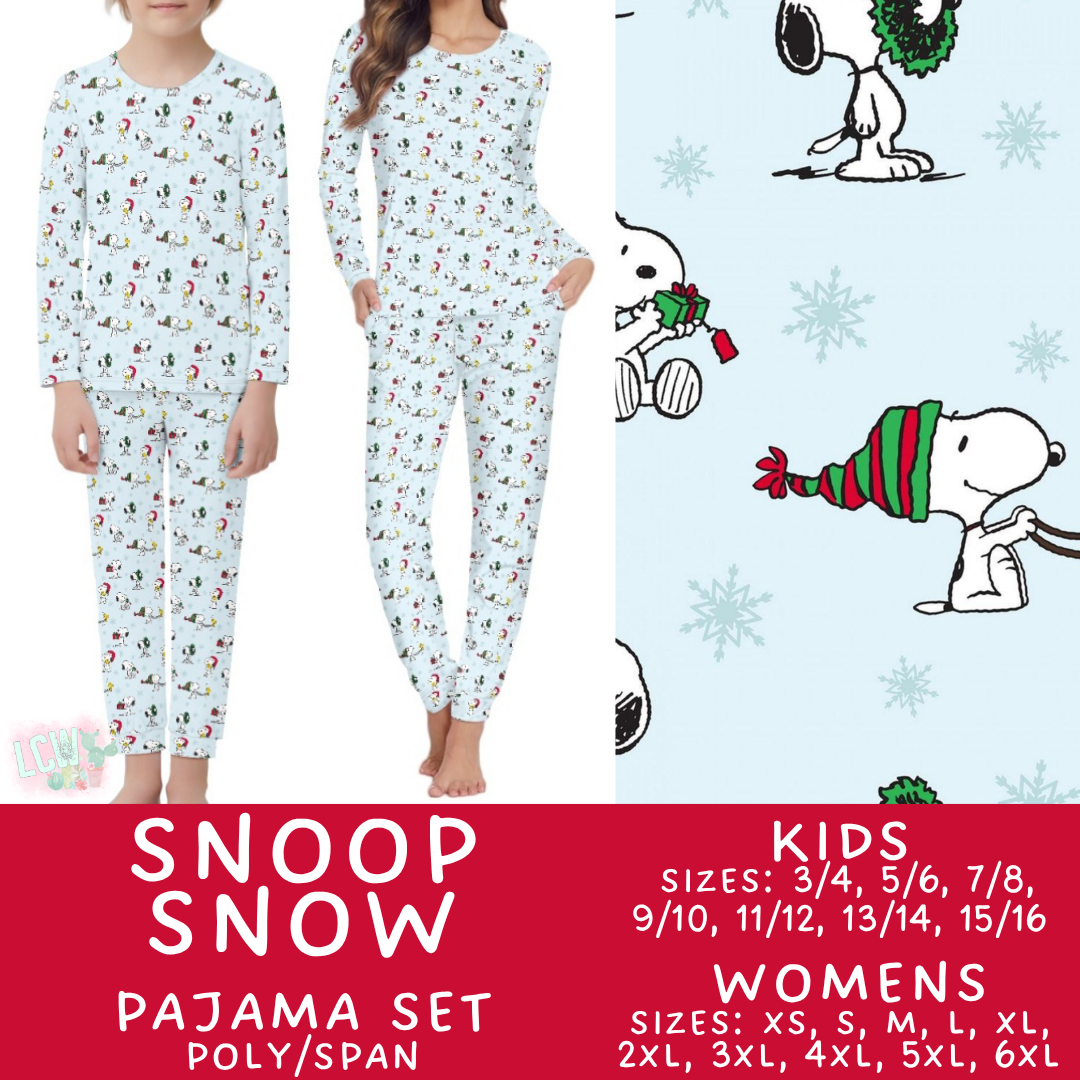 Batch #584 - Christmas Family Pajamas - Closes 9/11 - ETA mid Nov - Snoop Snow Womens & Kids Pajama Set