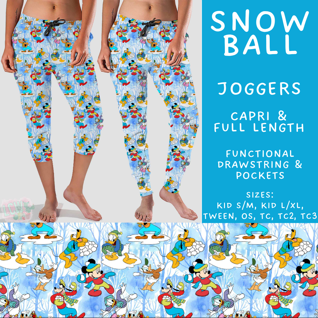 Batch #606 - Magical Character Winter - Closes 10/30 - ETA late Dec - Snow Ball Full and Capri Length Joggers
